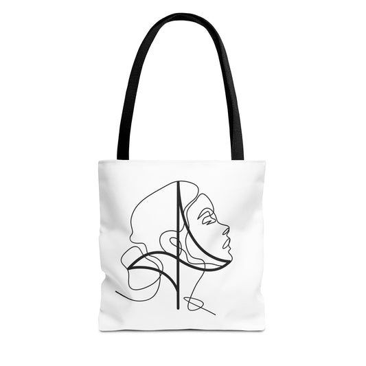 Woman Conductor Pattern Face Tote Bag