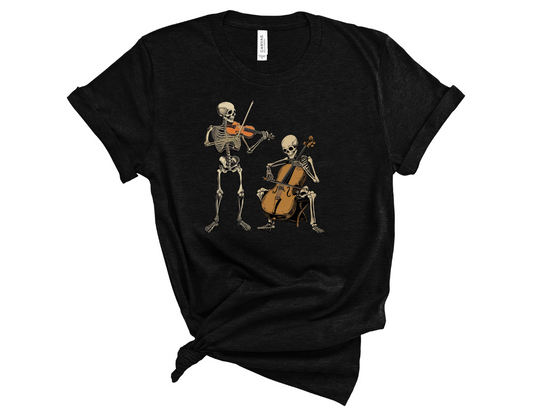 Skeleton Violin & Cello Duet Unisex T-Shirt