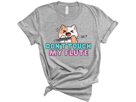 Don't Touch My Flute Cat Unisex T-Shirt